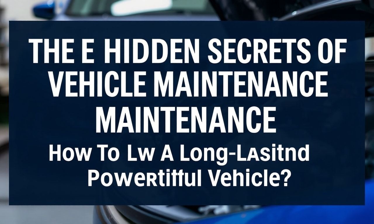 Araç Bakımının Gizli Sırları: Uzun Ömürlü ve Güçlü Bir Araç Nasıl Sahiplenilir?
