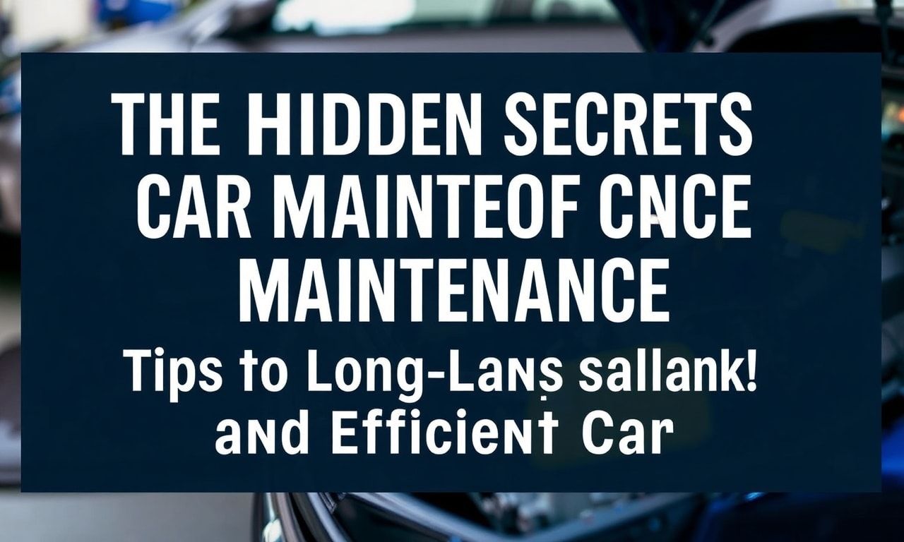 Araç Bakımının Gizli Sırları: Uzun Ömürlü ve Verimli Bir Araba İçin İpuçları