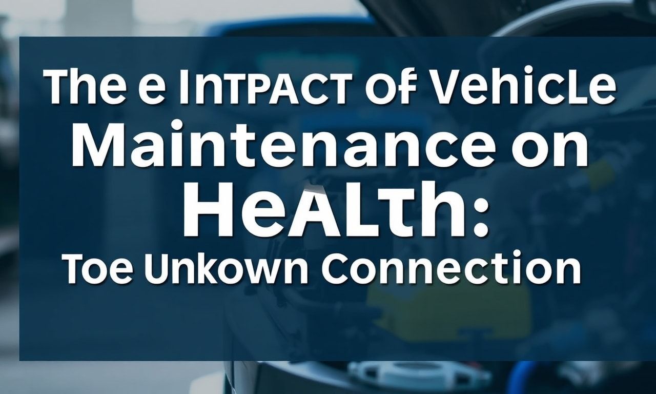Araç Bakımının Sağlığa Etkisi: Bilinmeyen Bağlantı