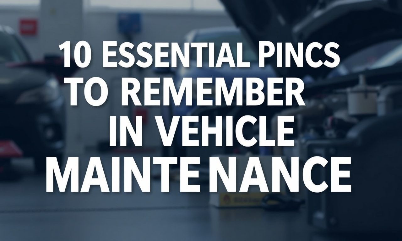 Araç Bakımında Unutulmayan 10 Temel Nokta