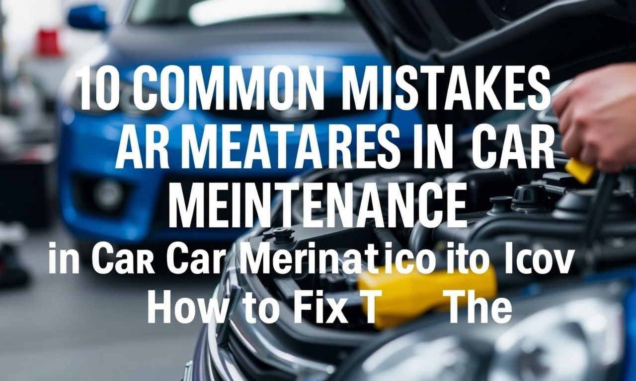 Araç Bakımında Yaptığınız 10 Hata ve Nasıl Onunla Başa Çıkabilirsiniz