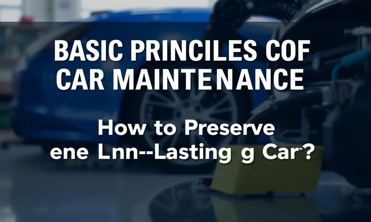 Araba Bakımının Temel İlkeleri: Uzun Ömürlü Bir Araba Nasıl Korunur?