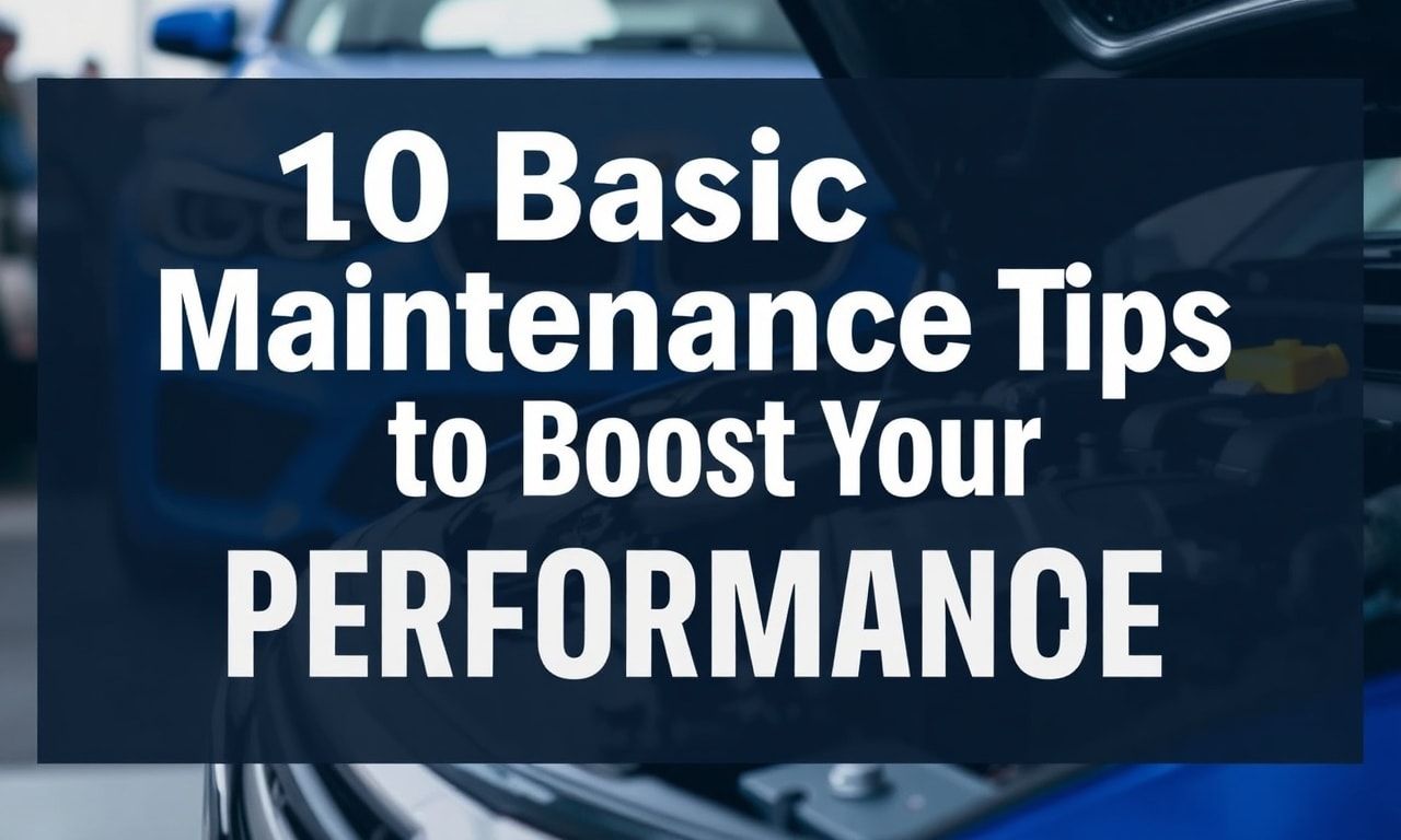 Arabanızın Performansını Artıran 10 Temel Bakım İpuçları