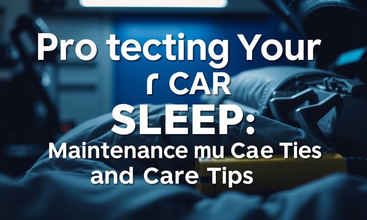 Arabanızın Uykusunu Koruma: Bakım ve Bakım İpuçları